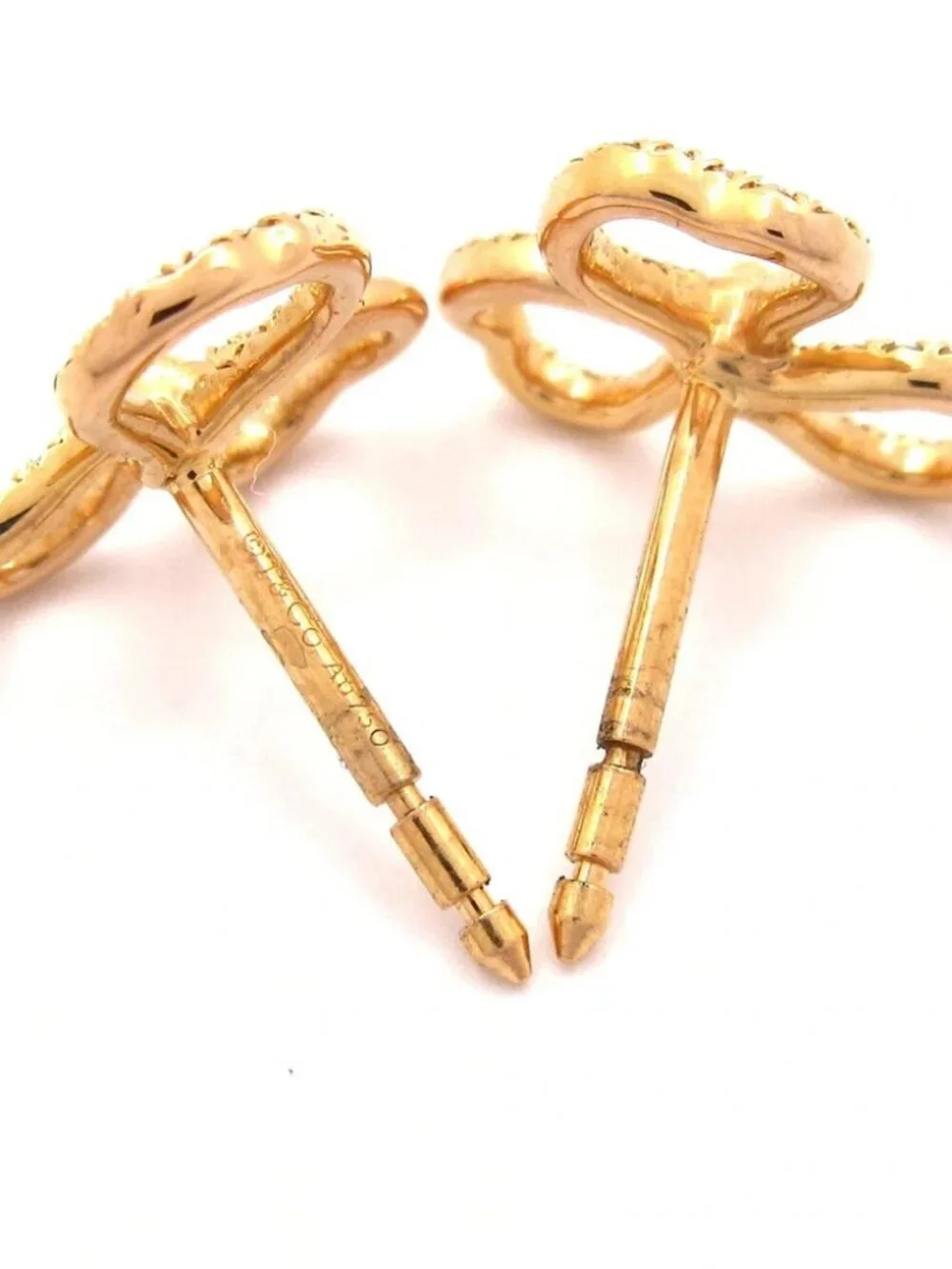 TIFFANY&Co. Paper Flower Diamond Open Flower Earrings 18K Rose Gold Diamond